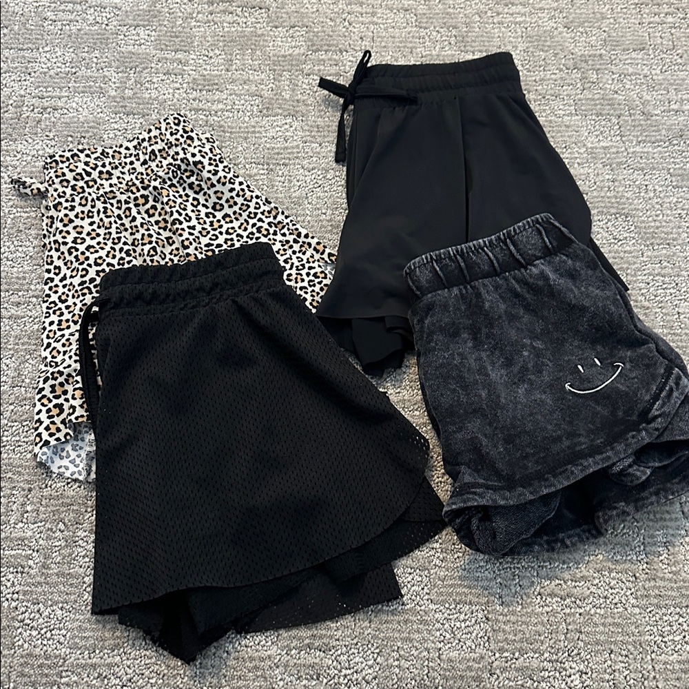 Set of Four Stylish Shorts- girls size 10